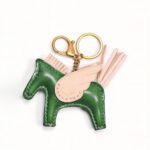 Handmade Leather Pegasus Charm with Wing & Tassel Detail