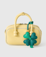 Handmade Leather Four-Leaf Clover Charm (Gradient Green Lucky Version) - Image 3