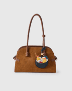 Handmade Leather Ramen Bowl Charm (Tempura Topping Version) - Image 4