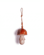 Handmade Leather Caramel Mushroom Charm (Autumn Woodland Toadstool)