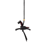 Handmade Leather Mini Horse Charm (Black with Red Stitching)