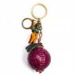 Handmade Leather Mangosteen & Orange Blossom Charm (Blessing of Abundance)