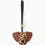 Handmade Leather Dalmatian Head Charm (Spotted Big-Ear Version)