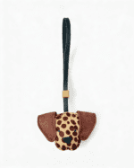 Handmade Leather Dalmatian Head Charm (Spotted Big-Ear Version)