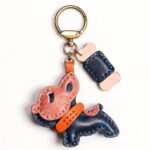 Handmade Leather French Bulldog & Bone Charm (Loyal Companion)