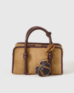 Handmade Leather Croissant Charm (Chocolate Two-Tone Classic Version) - Image 3