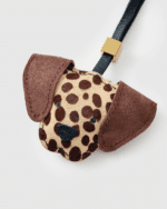 Handmade Leather Dalmatian Head Charm (Spotted Big-Ear Version) - Image 4