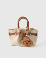 Handmade Leather Poodle Charm (Fluffy Tongue-Out Version) - Image 4