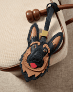 Handmade Leather German Shepherd Charm (Classic Black & Tan Loyal Guardian Version) - Image 2