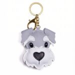Handmade Leather Schnauzer Head Charm (Loyal Gentleman)