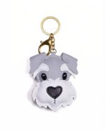 Handmade Leather Schnauzer Head Charm (Loyal Gentleman)