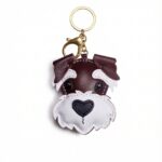 Handmade Leather Schnauzer Head Charm (Loyal Gentleman)