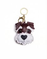 Handmade Leather Schnauzer Head Charm (Loyal Gentleman)
