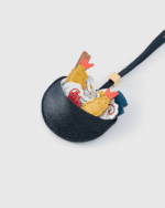 Handmade Leather Ramen Bowl Charm (Tempura Topping Version) - Image 2