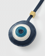 Handmade Leather Evil Eye Charm (Classic Navy Blue Protection Version) - Image 4