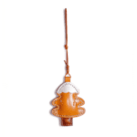 Handmade Leather Christmas Tree Charm (Snowy Top Pine Tree)