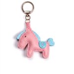 Handmade Leather Pastel Pony Charm (Cotton Candy Heart Tail Pony)