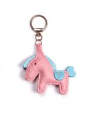 Handmade Leather Pastel Pony Charm (Cotton Candy Heart Tail Pony)