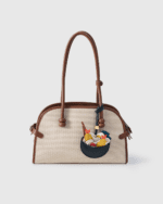 Handmade Leather Ramen Bowl Charm (Tempura Topping Version) - Image 3