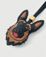 Handmade Leather German Shepherd Charm (Classic Black & Tan Loyal Guardian Version) - Image 4
