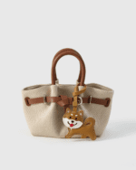 Handmade Leather Shiba Inu Charm (Classic Red Shiba Smiling Trotting Version) - Image 4