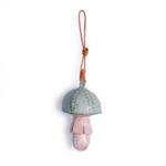 Handmade Leather Pastel Mushroom Charm (Mint & Blush Woodland Mushroom)