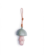 Handmade Leather Pastel Mushroom Charm (Mint & Blush Woodland Mushroom)