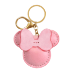 Handmade Leather Minnie Mouse Head Charm with Bow Detail