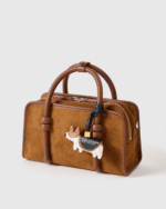 Handmade Leather Corgi Charm (Classic Tri-Color Saddle Walking Version) - Image 3