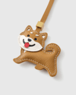 Handmade Leather Shiba Inu Charm (Classic Red Shiba Smiling Trotting Version) - Image 3