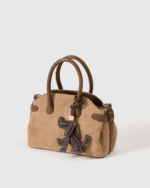 Handmade 3D Leather Dog Charm (Deep Coffee Minimalist Sitting Trotting Version) - Image 3