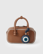 Handmade Leather Evil Eye Charm (Classic Navy Blue Protection Version) - Image 3