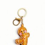 Handmade Leather Classic Gingerbread Man Charm (Nostalgic Cookie Charm)