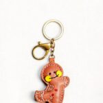 Handmade Leather Warm Gingerbread Man Charm (Sunny Cookie Charm)