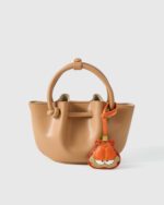 Handmade Leather Garfield Charm (Orange & Black Classic Version) - Image 2