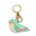 Handmade Leather Mint Bird Charm (Fresh Fruit-Wing Songbird)