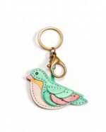 Handmade Leather Mint Bird Charm (Fresh Fruit-Wing Songbird)