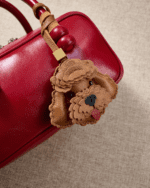 Handmade Leather Poodle Charm (Fluffy Tongue-Out Version) - Image 2