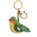 Handmade Leather Forest Bird Charm (Woodland Songbird)