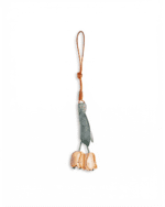 Handmade Leather Peach Tulip Charm (Double Bloom Pendant)