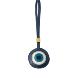 Handmade Leather Evil Eye Charm (Classic Navy Blue Protection Version)