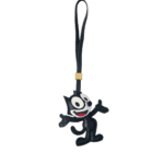 Handmade Leather Felix the Cat Charm (Classic Retro Cartoon Version)