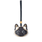 Handmade Leather Siamese Cat Charm (Classic Seal Point Version)