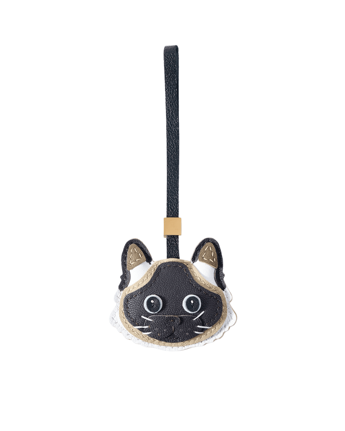 主图 Handmade Leather Siamese Cat Charm (Classic Seal Point Version) - Image 1
