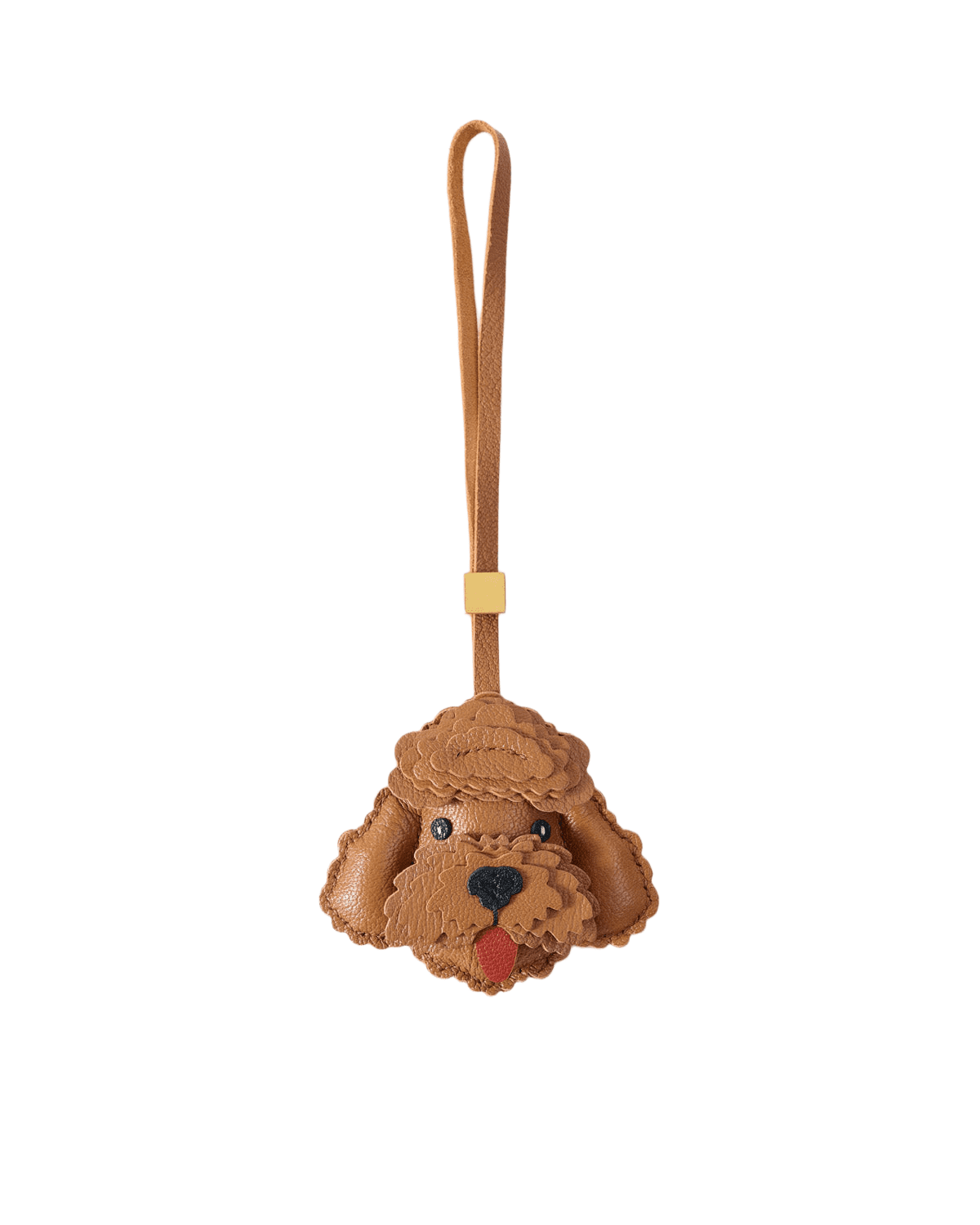 主图 Handmade Leather Poodle Charm (Fluffy Tongue-Out Version) - Image 1
