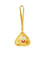 Handmade Leather Cheese Charm (Cute Smiling Yellow Cheese Version)