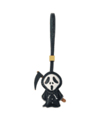 Handmade Leather Ghost Face Scream Charm (Cute Chibi Grim Reaper Version)