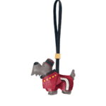 Handmade Leather Scottish Terrier Charm (Red Coat Version)