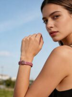 Handmade Braided Leather Bracelet (Mint Boho Cuff) - Image 3