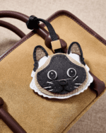 Handmade Leather Siamese Cat Charm (Classic Seal Point Version) - Image 2